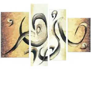 Swirling Streamers Canvas Wall Art 36x44 Colorful Abstract Contemporary Home Decor