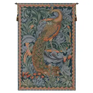 William Morris Peacock Tapestry Wall Hanging 29 x 19 in - B - H 29" x W 19"