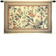 Le Coq with Flower European Tapestry Wall Hanging