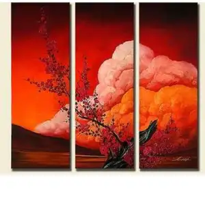 Signs of Spring Canvas Wall Art 28x30 Floral Nature Decorative Home Decor