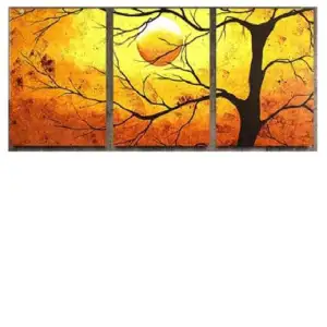 Tree Silhouette Canvas Wall Art 24x48 Botanical Nature Contemporary Home Decor