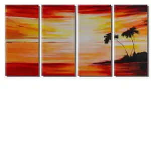 Tropic Serenity Canvas Wall Art 26x48 Tropical Landscape Decorative Home Decor