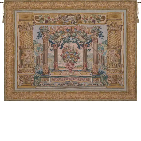 Terrasse with Border I European Tapestry Wall hanging