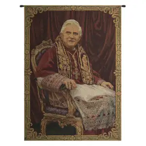Benoit XVI French Tapestry Wall Hanging  28x20 Inch Cotton Jacquard Woven Wall Tapestry