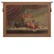 Basket of Strawberries  European Tapestry Wall hanging