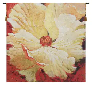 Simon Bull Fragrance Decorative Tapestry Wall Hanging 21 x 21 in Abstract Floral Jacquard Woven Contemporary Decor
