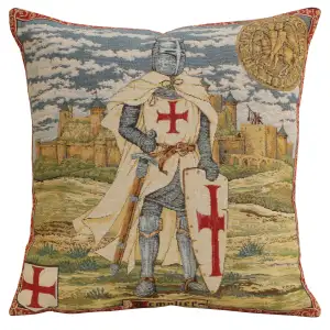 Templier European Tapestry Pillow Cover 18x18 Inch Cotton Jacquard Woven Cushion Cover