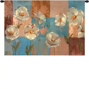 Whispering Flowers Fine Art Tapestry Wall Hanging 35x53 Inch Cotton Jacquard Woven Wall Tapestry