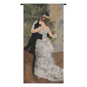 Auguste Renoir Dance In The City Decorative Tapestry Wall Hanging 36 x 19 French Impressionist Woven Art