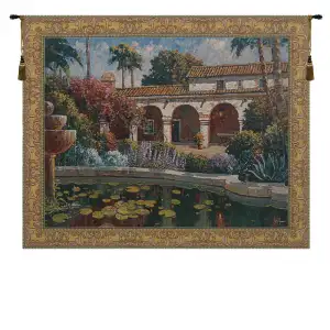 Robert Pejman Mission Reflection Decorative Tapestry Wall Hanging 37 x 47 in Landscape Jacquard Woven Wall Decor