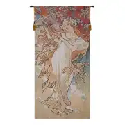 Spring Mucha Belgian Wall Tapestry