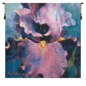 Simon Bull Dancer Decorative Tapestry Wall Hanging 21 x 21 in Contemporary Floral Jacquard Woven Wall Decor