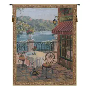 Robert Pejman Terrasse Mini Decorative Tapestry Wall Hanging 26 x 20 in European Landscape Jacquard Woven Decor