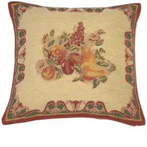 Tutti Frutti French Tapestry Pillow Cover 18x18 Inch Cotton Jacquard Woven Cushion Cover