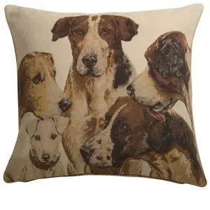 La Meute French Tapestry Pillow Cover  18x18 Inch Cotton Jacquard Woven Cushion Cover