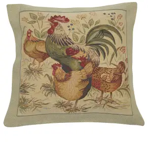 Picoti French Tapestry Pillow Cover Cotton Jacquard  18x18 Inch Woven Cushion Cover