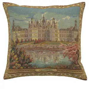 Chambord French Tapestry Pillow Cover 18x18 Inch Cotton Jacquard Woven Cushion Cover