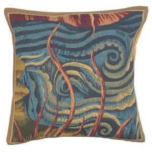 L'Eau French Tapestry Pillow Cover  18x18 Inch Cotton Jacquard Woven Cushion Cover