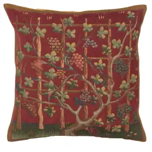 Automne II French Tapestry Pillow Cover  18x18 Inch Cotton Jacquard Woven Cushion Cover
