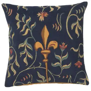 Crosse Saphir French Tapestry Pillow Cover  18x18 Inch Cotton Jacquard Woven Cushion Cover