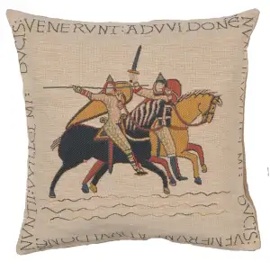 The Chevaliers French Tapestry Pillow Cover Cotton  18x18 Inch Jacquard Woven Cushion Cover
