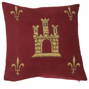 Sainte Chapelle French Tapestry Pillow Cover 18x18 Inch  Cotton Jacquard Woven Cushion Cover