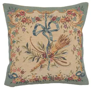 Diane Vert French Tapestry Pillow Cover 18x18 Inch Cotton Jacquard Woven Cushion Cover