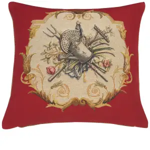 Arrosoir French Tapestry Pillow Cover 18x18 Inch Cotton Jacquard Woven Cushion Cover