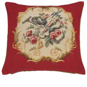 Jardinier French Tapestry Pillow Cover 18x18 Inch Cotton Jacquard Woven Cushion Cover
