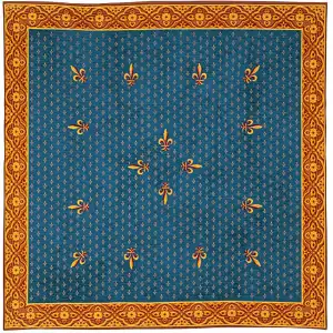 Valois French Jacquard Woven Tapestry Throw Blanket 57x57 Inch European Home Decor