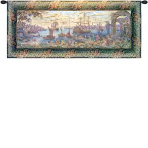 Marina Italian Tapestry Wall Hanging 29x65 Inch Cotton Jacquard Woven Wall Tapestry