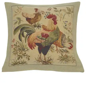 Picota French Tapestry Pillow Cover 18x18 Inch Cotton Jacquard Woven Cushion Cover