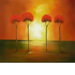 Stand Tall Together Canvas Wall Art 24x36 Nature Inspirational Contemporary Home Decor