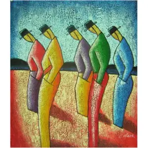 Somber Spaniards Canvas Wall Art 24x20 Figurative European Decorative Home Decor