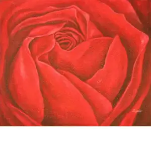 Red Rose Canvas Wall Art 24x36 Floral Botanical Romantic Home Decor
