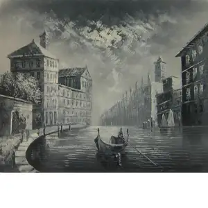 Venetian Cityscape Canvas Wall Art 24x36 Venice Italian Landscape Home Decor