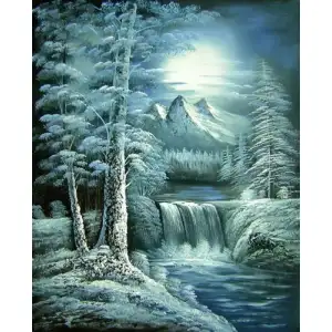 Winter Grandeur Canvas Wall Art 36x24 Snow Landscape Nature Home Decor