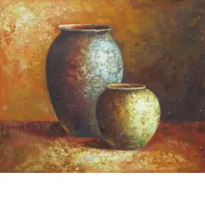 Earth Ware Canvas Wall Art 24x36 Still Life Contemporary Decorative Home Decor