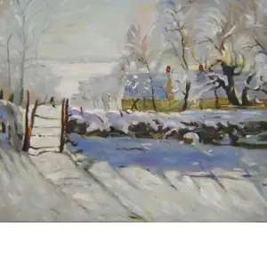 Magpie Canvas Wall Art 24x36 Claude Monet Winter Landscape Fine Art Home Decor