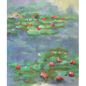 Water Lilies by Monet Canvas Wall Art 24x20 Impressionist Floral Fine Art Home Decor