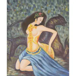 Muse Canvas Wall Art 24x20 Figurative Contemporary Decorative Home Decor
