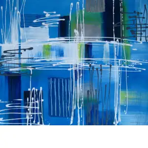 Drip and Drizzle Canvas Oil Painting 20x24 Abstract Contemporary Decorative Wall Art Home Decor