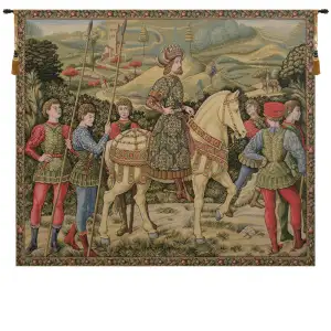 Benozzo Gozzoli John Palaelogus Renaissance Tapestry Wall Hanging 52 x 61 Historical Jacquard Woven Wall Art - B - H 24" x W 30"