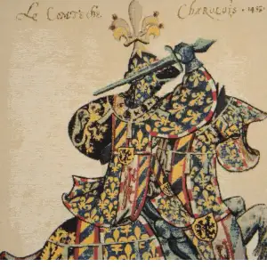 Le Comte de Charolais European Tapestry Pillow Cover 18x18 Inch Cotton Cushion Cover