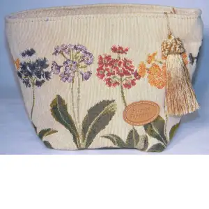 Spring Floral Tapestry Handbag 6x8 Inch Flower Woven Purse Vintage Womens Fashion Accessory