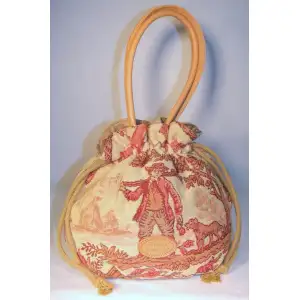 Rouge Classique Tapestry Handbag 8x8 Inch European Woven Purse Vintage Womens Fashion Accessory