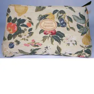 Tutti Frutti Tapestry Handbag 6x9 Inch Fruit Woven Purse Vintage Womens Fashion Accessory