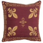 Fleur de Lys Red II European Cushion Covers