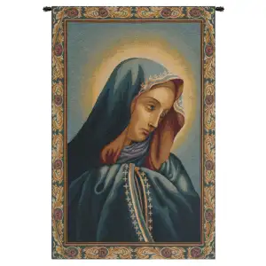 Raphael Mater Dolorosa Italian Tapestry Wall Hanging 27x17 Inch Cotton Jacquard Woven Wall Tapestry