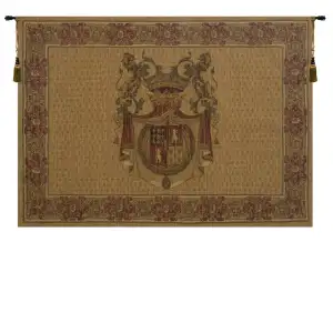 Blason Tours Renaissance Tapestry Wall Hanging 39 x 54 in Jacquard Woven Heraldic Wall Art